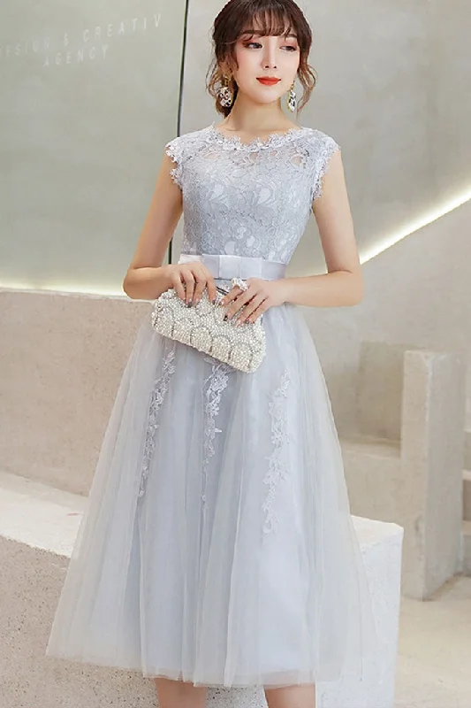 Sleeveless Dress PromSLEEVELESS EMBROIDERED TULLE DRESS