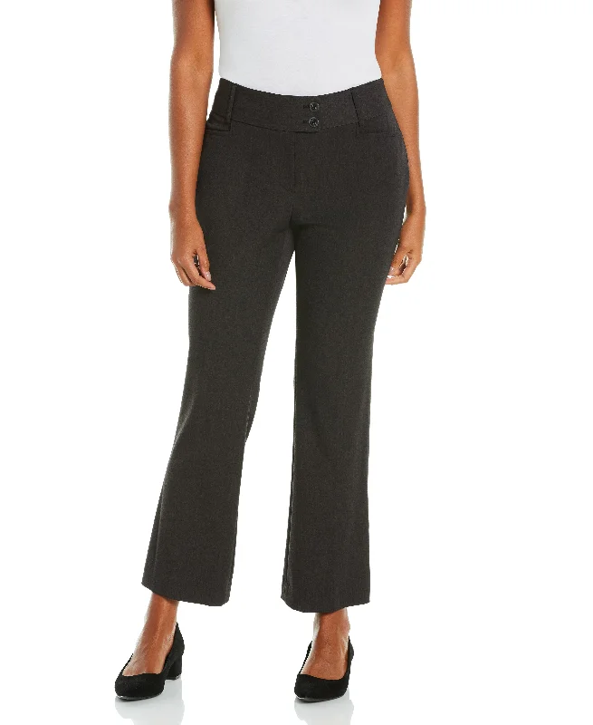 women's spandex pantsPetite Gabardine Bootcut Pant Short - Curvy Fit