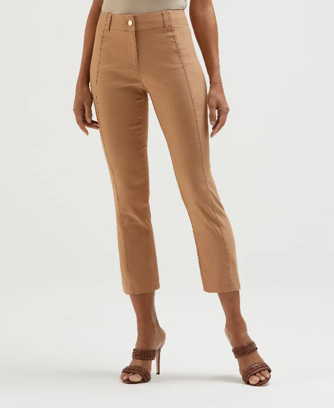 women's elegant pantsSatin Luxe Straight Leg Crop Pant