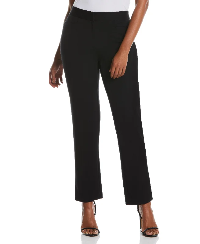 women's timeless pantsGabardine Straight Leg Pant - Curvy Fit