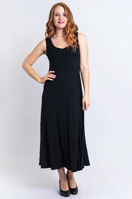 Sleeveless Dress In WovenLanai Sleeveless Dress, Black, Bamboo