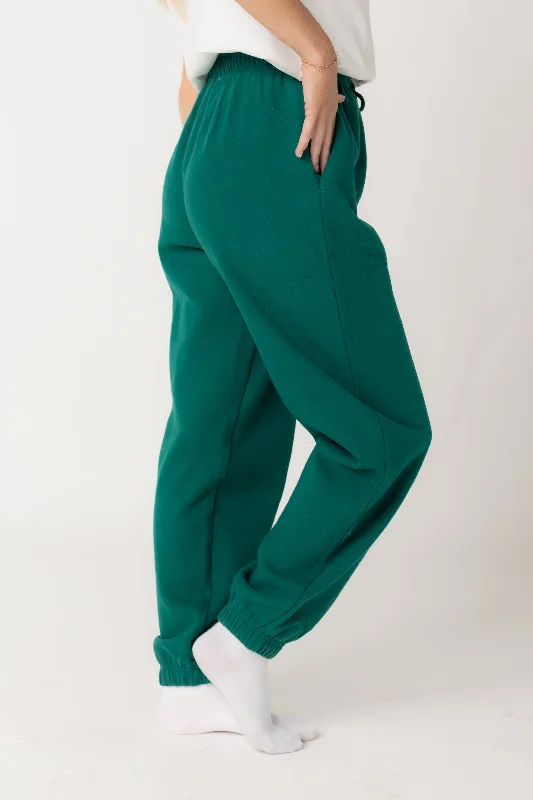 women's zipper pantsCollette Knit Pants - Pine Green