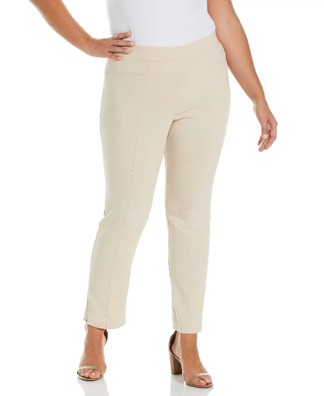 women's running pantsPlus Size Stretch Slim Leg Front Seam Pant - Comfort Fit