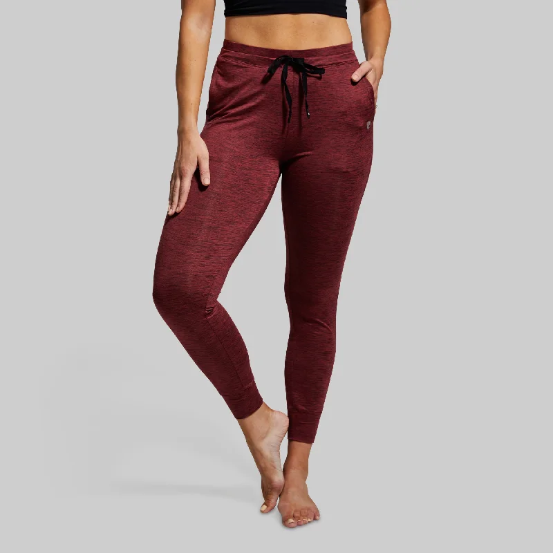 women's designer pantsWomen's Rest Day Athleisure Jogger (Maroon)