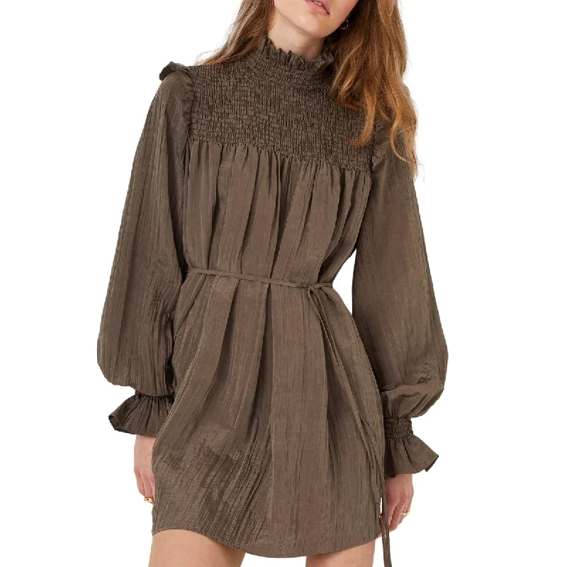 Full-Length Long Sleeves Mermaid DressFrench Connection Women's Long Sleeve Dress Brown