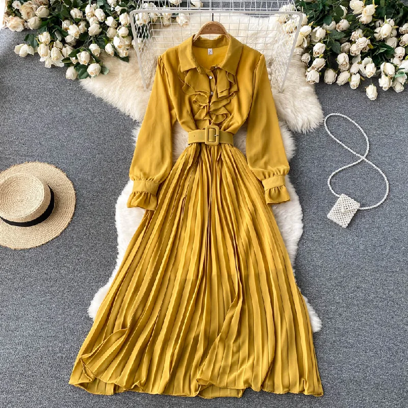 Fabulous Long Sleeves Babydoll DressElegant Chiffon Long Sleeve Dress Fashion Dress  10856