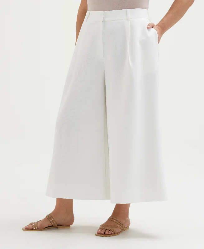 women's sophisticated pantsPlus Size Wide Culotte Pant