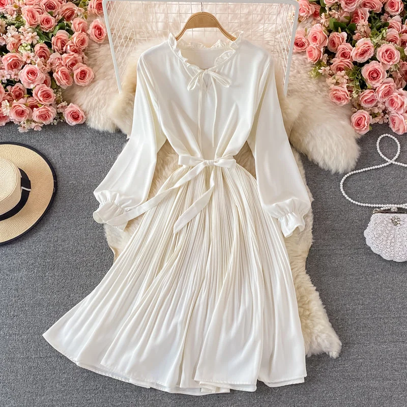 Fancy Long Sleeves Wedding Guest DressHigh quality A line long sleeve dress fashion dress  405