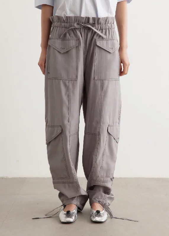 women's sustainable pantsLight Slub High Waist Pocket Pants