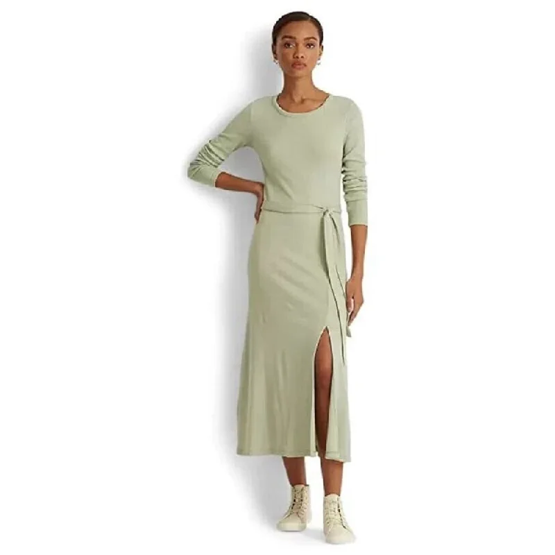 Fancy Long Sleeves Wedding Guest DressRalph Lauren Women's Ribbed Long Sleeve Dress Green Size Medium