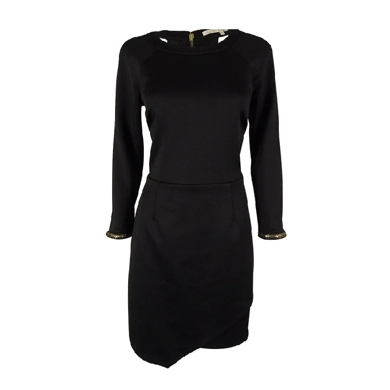 Full-Figured Long Sleeves DressRACHEL Rachel Roy Women's Long Sleeve Cut Out Back Dress