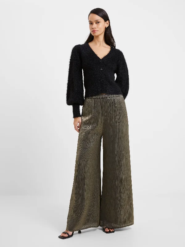 women's satin pantsDafne Shine Wide Leg Trousers