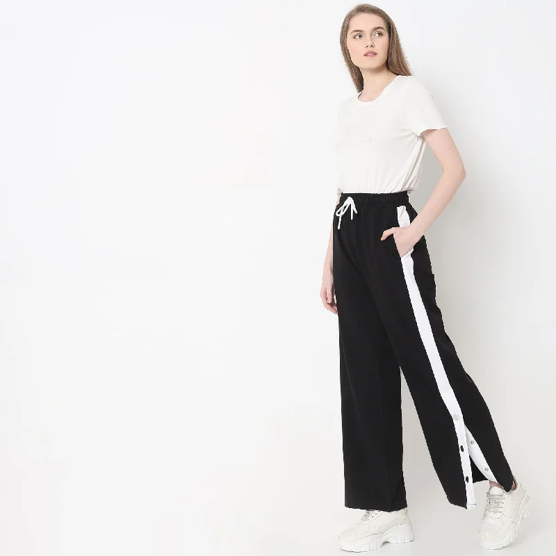 women's cargo pantsRegular Fit Solid High Rise Trackpants