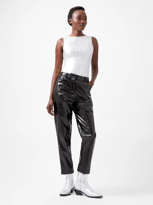 women's party pantsEmmett PU Tapered Trousers