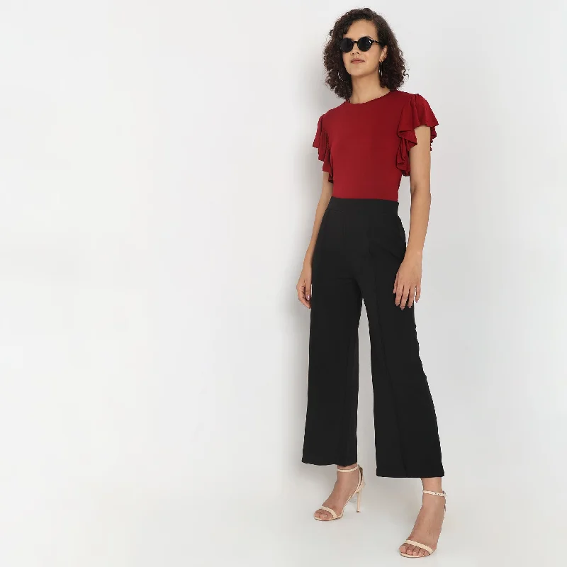 women's trendy pantsRegular Fit Solid Trousers