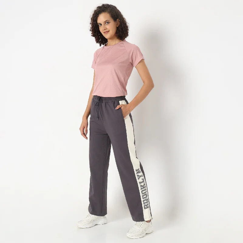 women's classic pantsRegular Fit Solid Trackpants