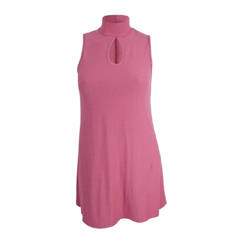 Sleeveless Dress In CottonBe Bop Juniors' Sleeveless Dress (L, Deep Rose)