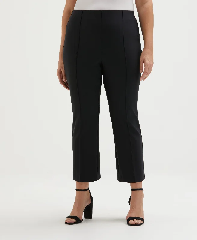 women's fall pantsPlus Size Pintuck Pull-On Crop Pant