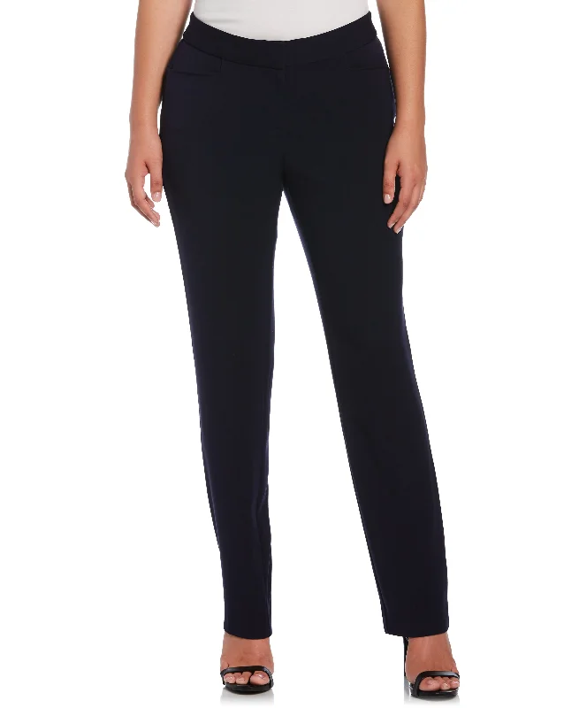 women's velvet pantsPetite Gabardine Straight Leg Pant - Curvy Fit