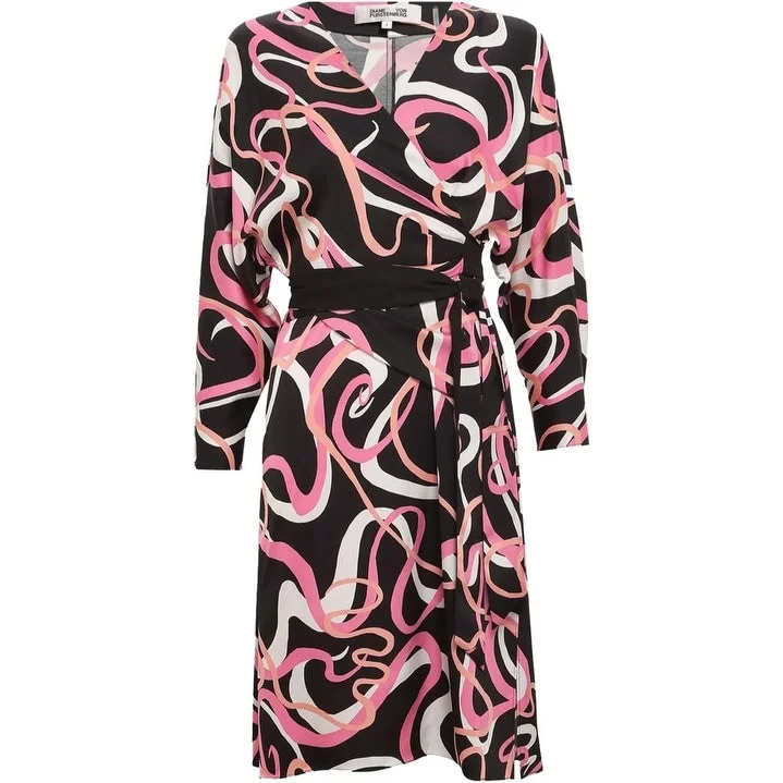 Formal Long Sleeves Bodycon Midi DressDiane von Furstenberg DVF Women's Mikah Long Sleeve Wrap Dress, Celebration