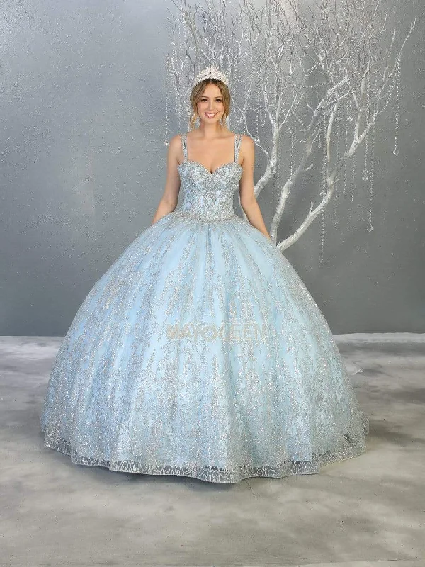 Formal Dress for Garden WeddingsMay Queen - LK145 Glitter Embellished Sweetheart Ballgown