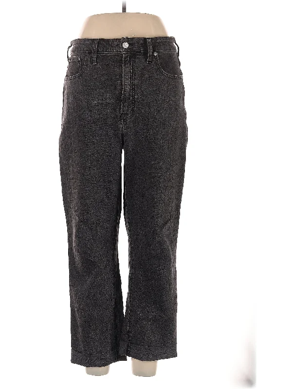 women's mom jeans denimHigh-Rise Straight-leg Jeans in Dark Wash