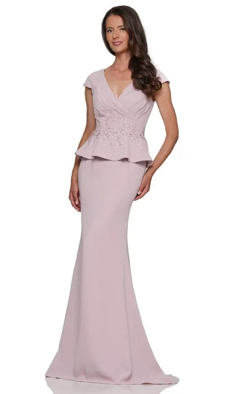 Formal Dress for Historical ReenactmentsRina di Montella RD2971 - V-Neck Cap Sleeve Long Gown