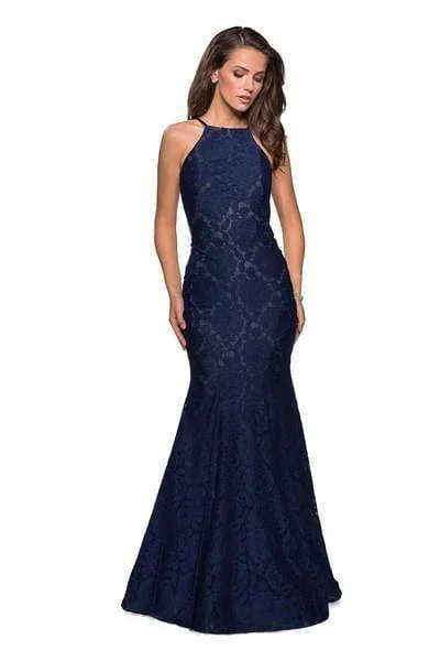 Formal Dress for Modeling AuditionsLa Femme - 27289 Jewel Studded Lace Trumpet Gown