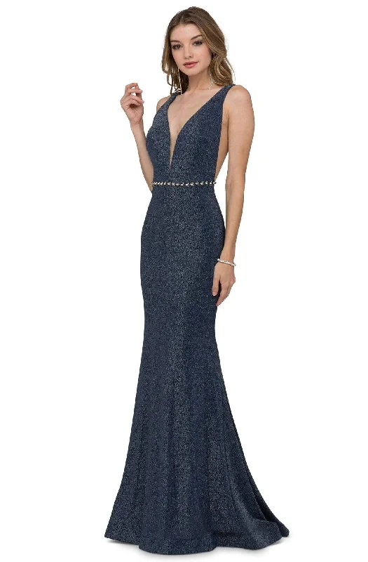 Formal Dress for Film PremieresCecilia Couture - 1418 Plunging V Neck and Back Sleeveless Mermaid Gown