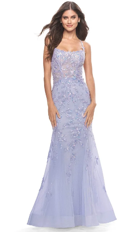 Formal Dress for Indoor WeddingsLa Femme 31581 - Tulle Sheath Embellished Gown