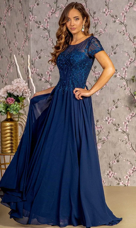 Formal Dress for EveningsGLS by Gloria GL3362 - Embroidery Bateau Formal Dress