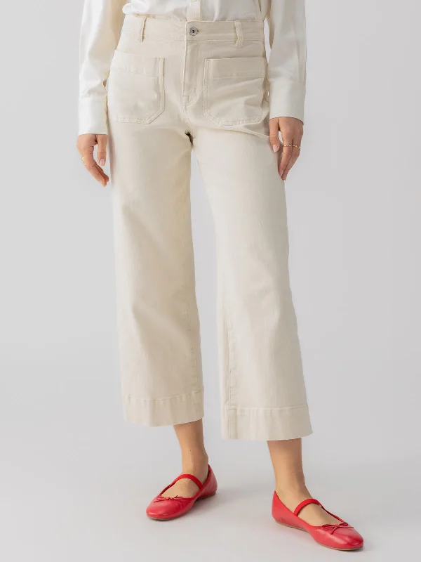 women's denim jeans for a flattering silhouetteThe Marine Standard Rise Denim Pant French Vanilla