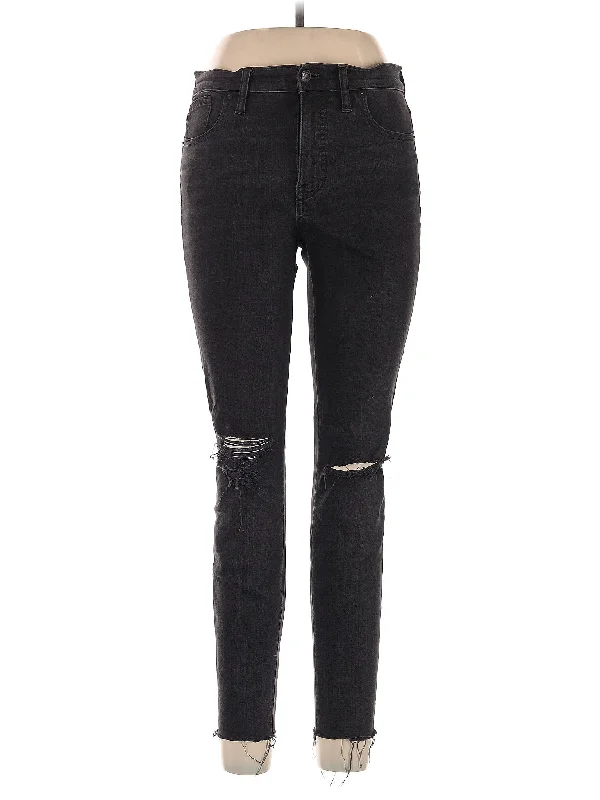 women's denim jeans with lace trimHigh-Rise Skinny Jeans