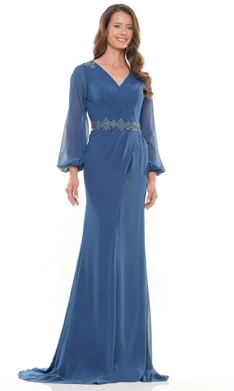 Formal Dress for Opera NightsMarsoni by Colors MV1273-1 - V-Neck Long Sleeve Long Gown