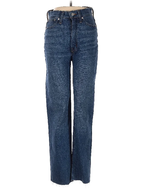 women's flare denim jeansHigh-Rise Wide-leg Jeans in Dark Wash