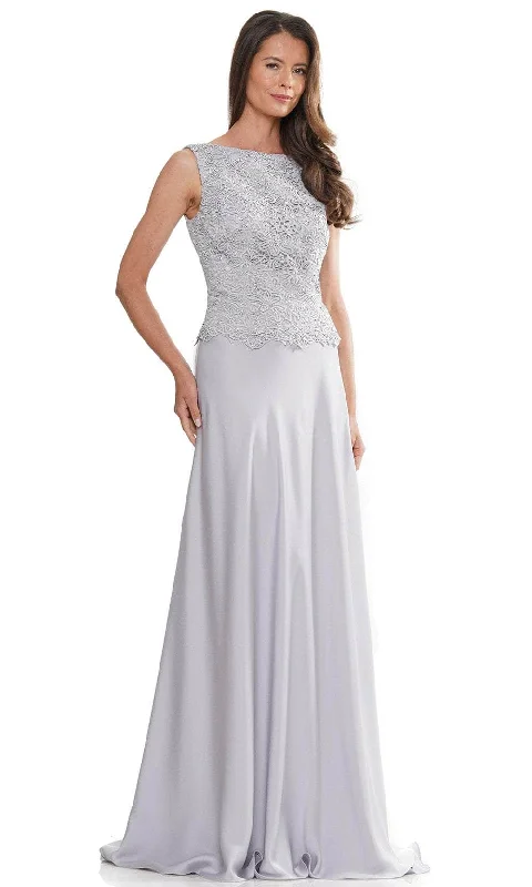 Formal Dress for Polo MatchesRina di Montella RD2973 - Lace Bodice Bateau Formal Gown