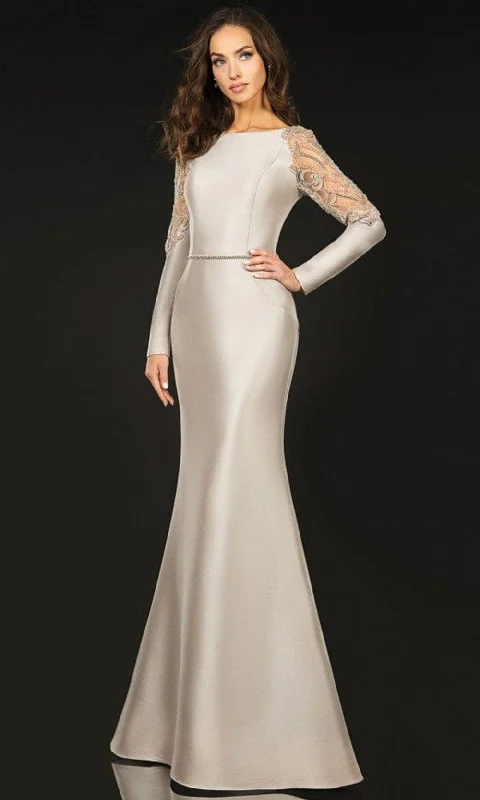 Formal Dress for Sports AwardsTerani Couture - 2011M2457 Bateau Sheer Embellished Gown