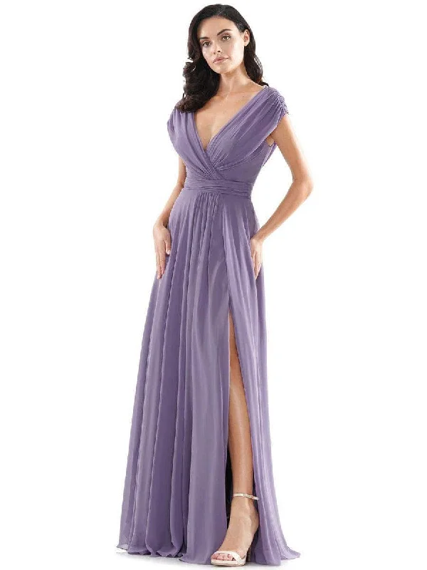 Formal Dress for Film PremieresMarsoni by Colors - M251 V Neck Off Shoulder A-Line Gown