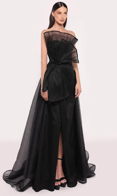 Formal Dress for Cocktail PartiesTarik Ediz 98708 - Draped Tier Bodice Gown