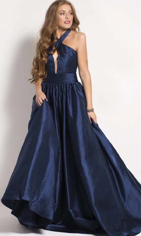 Formal Dress for Historical ReenactmentsJovani - 51500 Crossover Bodice Illusion Keyhole Cutout Ballgown