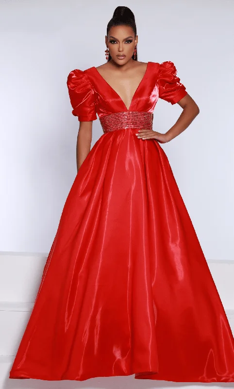 Formal Dress for New Year's EveJohnathan Kayne 2692 - Short Puff Sleeve Ballgown