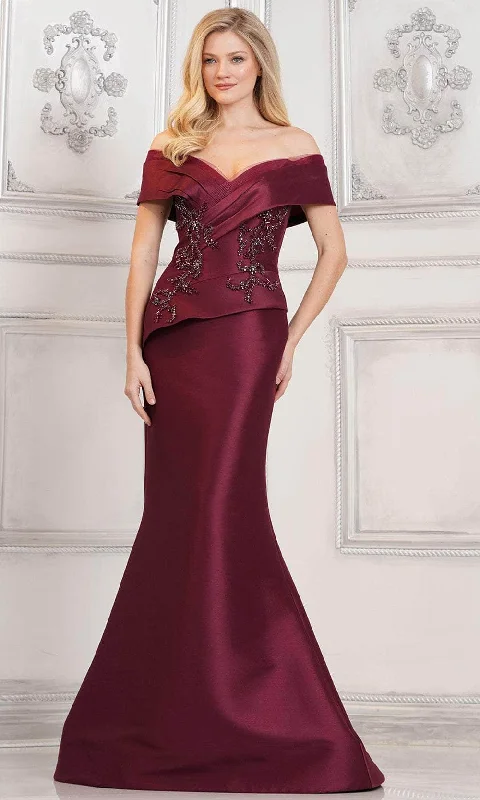 Formal Dress for Theater OpeningsMarsoni by Colors MV1312 - Off Shoulder Mermaid Formal Gown