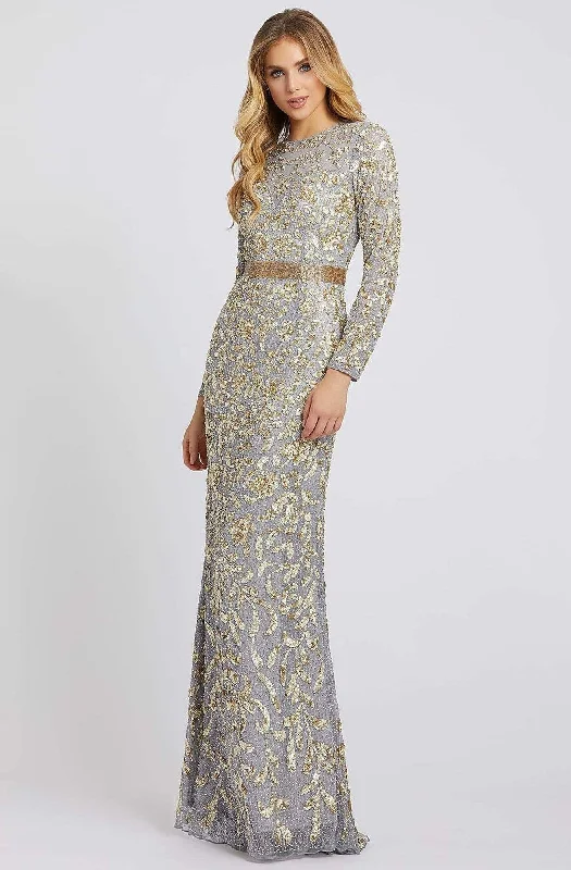 Formal Dress for Bat MitzvahsMac Duggal - 4316D Sequined Mesh Lace Gown