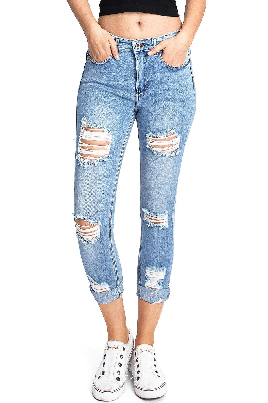 women's denim jeans for plus-size womenElement High Rise Capri Jeans