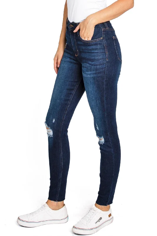 women's denim jeans with stretch fabricSteady High Rise Skinnys