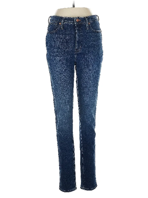 women's denim jeans for a night outHigh-Rise Straight-leg Jeans in Medium Wash