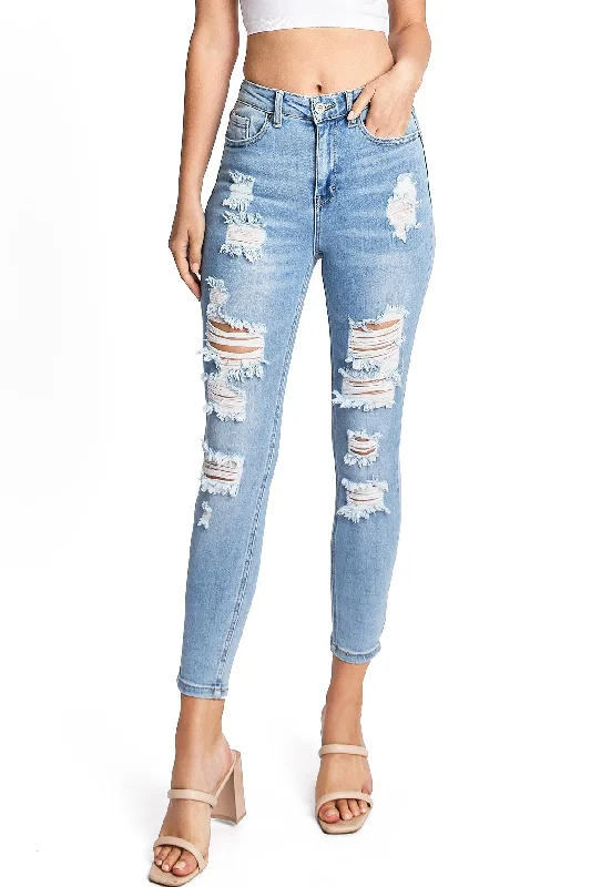 Distressed Light Denim