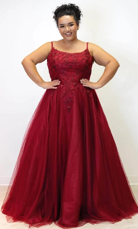 Formal Dress for Literary AwardsSydney's Closet SC7357 - Sleeveless Embroidered Formal Gown