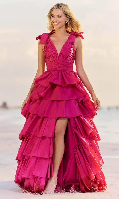 Formal Dress for Garden WeddingsSherri Hill 56035 - Bow Draped Ballgown