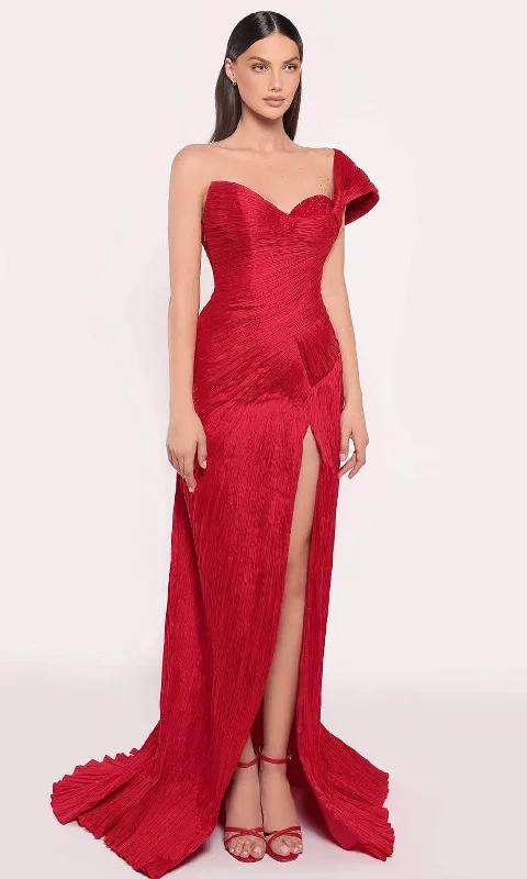 Formal Dress Trends 2023Tarik Ediz 98767 - Shirred Gown with Slit